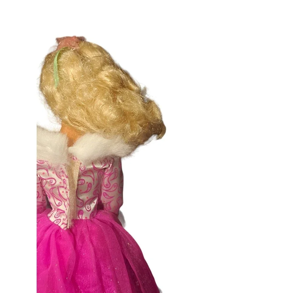 VTG Barbie Doll‎ Fashion Avenue Deluxe Pink & Faux Fur Glamour Gown  #15902 90's